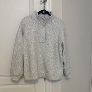 Joe fresh half zip sweater light grey